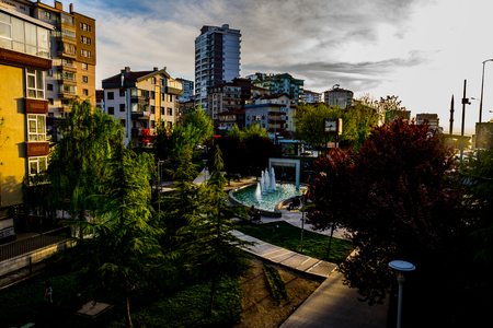 View from the cable car station to the part of Ankara city 15 April 2018のeditorial素材
