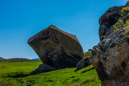 Ancient  rocks from phrygian period same as cappadocia located between turkish cities Afyon and Eskisehirの写真素材