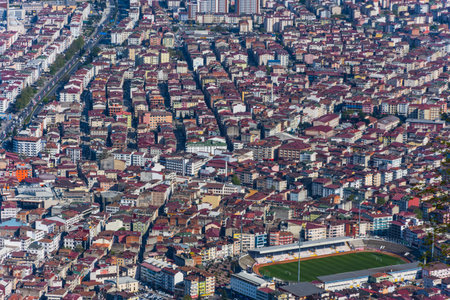 The beautiful cityscape of urban region in city of Ordu in Turkey
