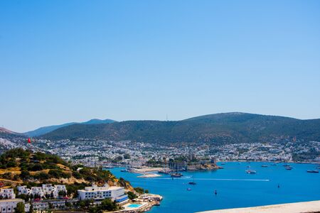 The landscape of  of the lovely touristic city of Bodrum in Turkeyの写真素材