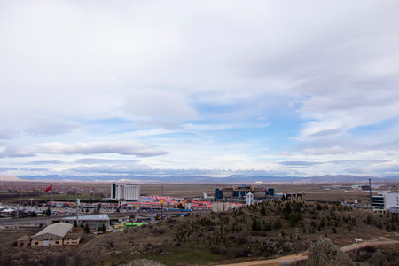 View to the shopping centers and thermal hotels in city of Afyon (Afyonkarahisar)のeditorial素材