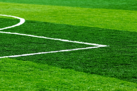 Constructed with artificial turf football field の写真素材