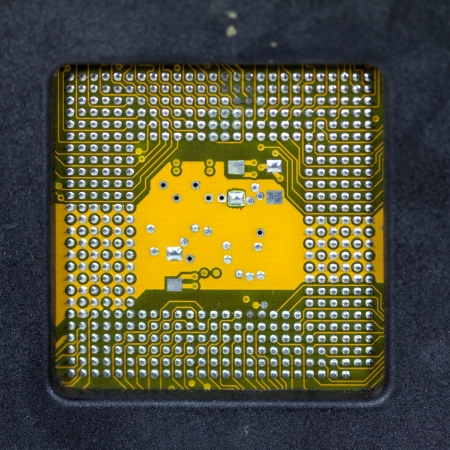 Abstract background with old computer circuit boardの写真素材