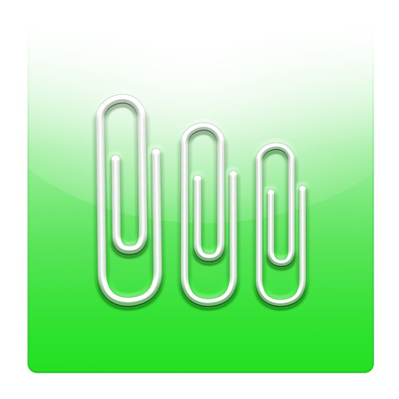Paperclip  icon on a white background の写真素材