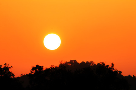 sunsets over the mountainsの写真素材