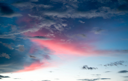 pink clouds on sky in the evening. Sky backgroundの写真素材