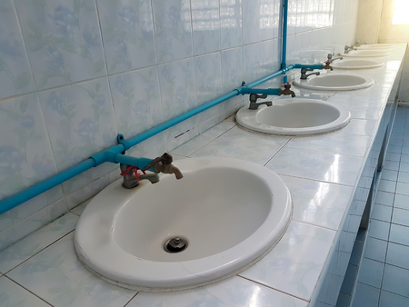 Old Bathroom interior with sunligth. (by mobile )の写真素材