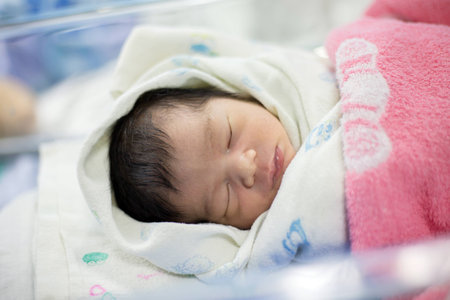 cute newborn babyの写真素材