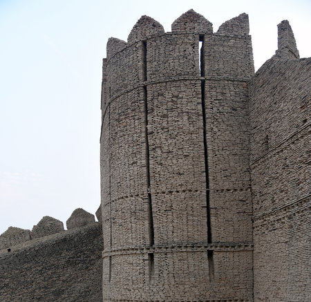 Medieval wall of the city of Baku, Azerbaijan. Baku is the capital of Azerbaijan.