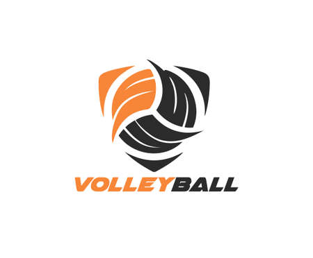 Volleyball logo - American sport logoのイラスト素材