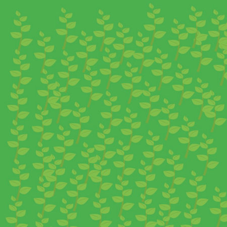 Seamless pattern with green leaves on a green background. Vector illustration.の写真素材