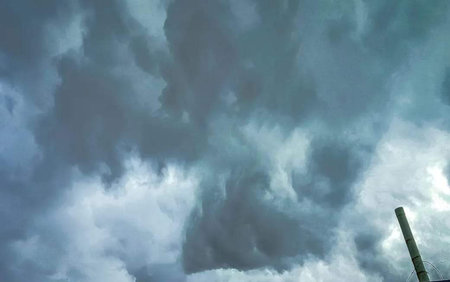 Dramatic stormy sky with stormy clouds, natural backgroundの写真素材