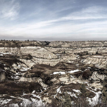 Bisti badlands in winter, New Mexico, USA.