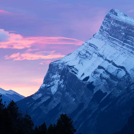 Matterhorn mountain at sunrise in Zermatt, Switzerland.