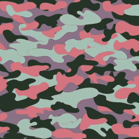 Camouflage seamless pattern. Classic clothing style masking camo repeat print.の写真素材