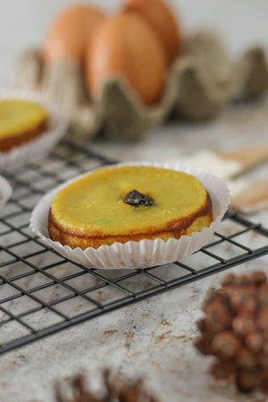 Kue Lumpur or mud cake, a traditional Indonesian cake made of potato, flour, eggs and coconut milk...