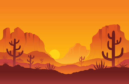 Canyon Mountain in Sunset or Sunrise Landscape Background Natural Scenery and Environment Viewのイラスト素材