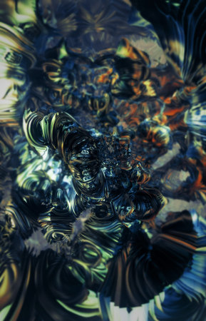 Abstract futuristic background. Colored f ractals with dof.