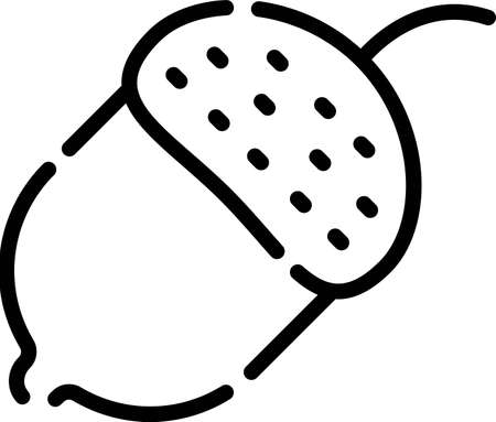 Acorn is the fruit of the oak treeのイラスト素材