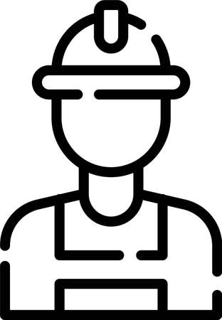 A person whose job is to construct or repair housesのイラスト素材