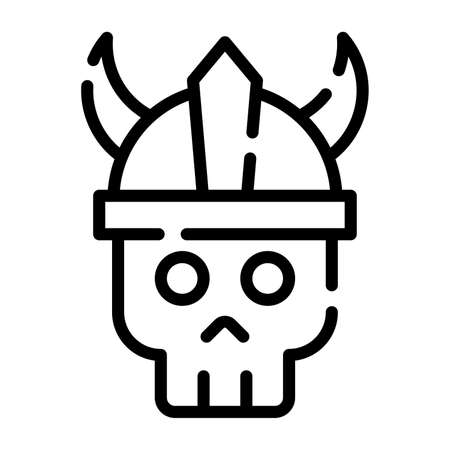 A viking skull tattoo is a universally recognized symbol of deathのイラスト素材