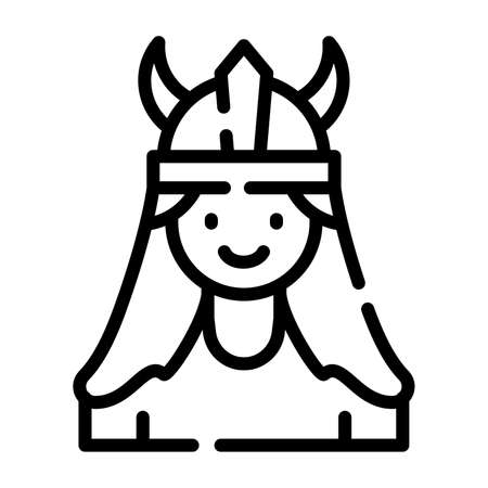 Viking woman teach all techniques of warriorのイラスト素材