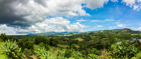 mountain and blue sky and very nice clouds.の写真素材
