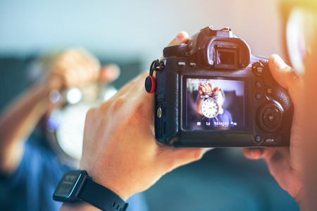 Backside camera when photography take a shoot.の写真素材