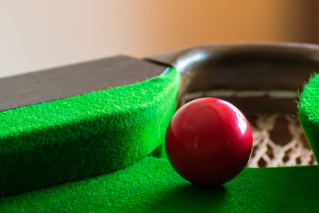 snooker ball is on the table.の写真素材
