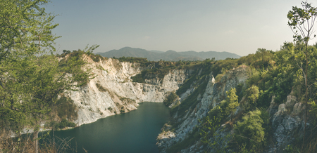 Mining and Grand Canal of Grand Canyon Chonburi Thailand, Landmark in Chonburi Thailandの写真素材