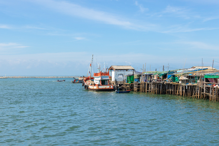 An old village with old houses at island.の写真素材