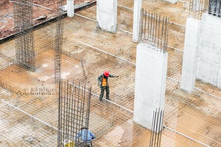 worker in site construction building.の写真素材