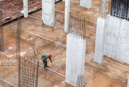 worker in site construction building.の写真素材