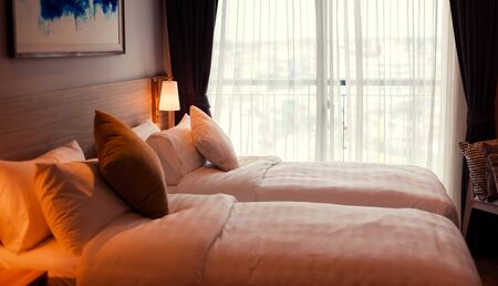 Comfort bedroom luxury styleの写真素材