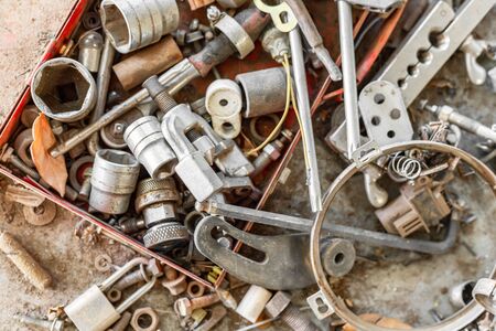 Old Screw, Nut and Bolt are rust.の写真素材