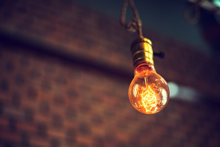 hanging lamp in the room.の写真素材