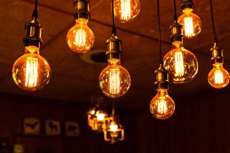 hanging lamp in the room.の写真素材
