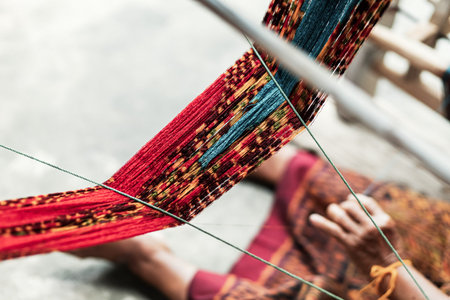 the roll silk of thread.