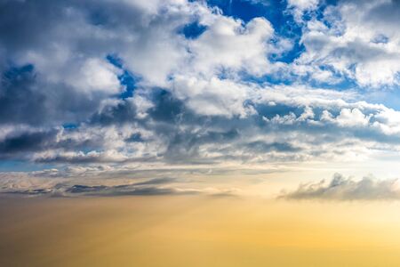 View from airplane window to see Sky in the morning.の写真素材