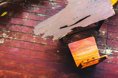 Top view chair and table.の写真素材