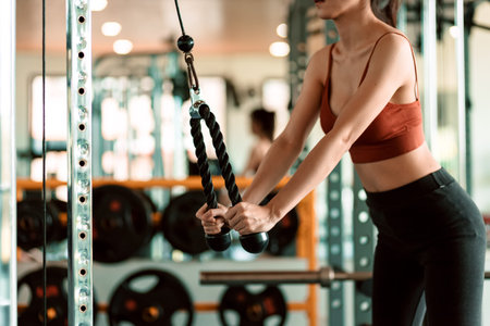 fitness woman doing exercises. Cross fit bodybuilder in the gym.
