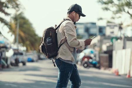 Tourists hold maps to find attractions, restaurants or hotels. backpacker and travel concept.