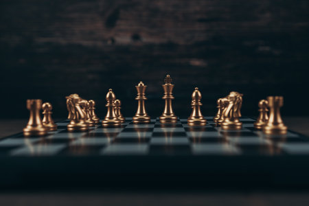 chess piece on chess board game for ideas, challenge, leadership, strategy, business, success or abstract concept.の写真素材