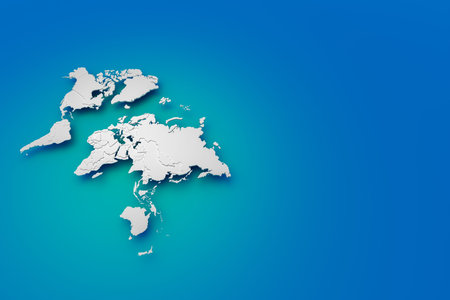 3D world map to use as a background for articles or background images.
