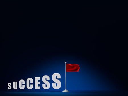 The letters of the word success arranged in steps represent the words victory, being number one, peak, success.の写真素材