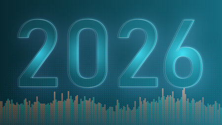 The number 2026 represents the year 2026 and has an arrow as a background.の写真素材