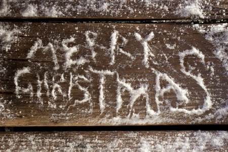 Merry Christmas letteringの写真素材