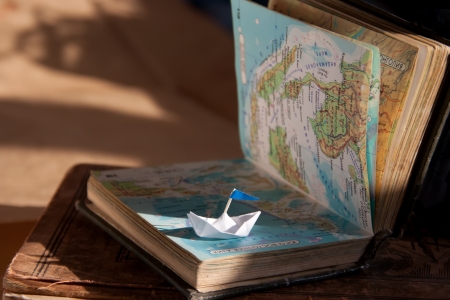 Tourist map for travelling. Travel, cruise, tour, voyage concept.の写真素材