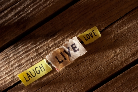 The words "live, laugh, love".の写真素材