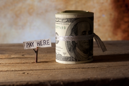 Pay Here conceptの写真素材